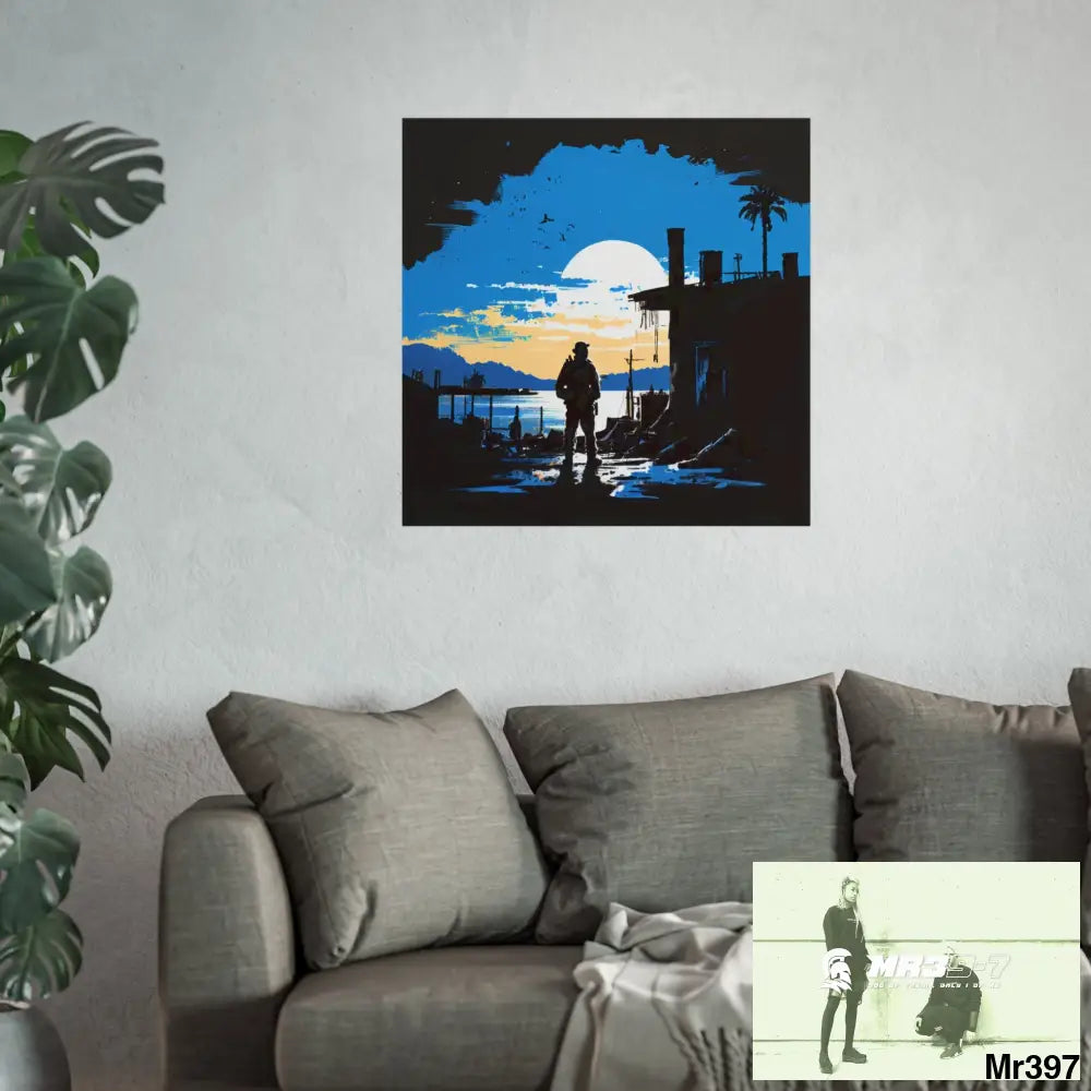 Banksy Style A1 Sparta Dahab Gold – “Rooftop Extraction & Red Sea Warning Egypt no 4 Fine Art Posters Poster