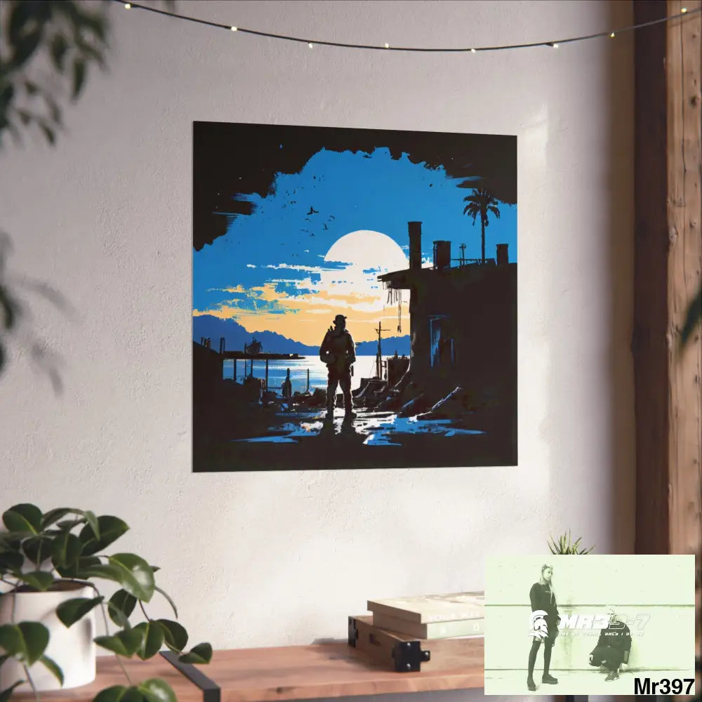 Banksy Style A1 Sparta Dahab Gold – “Rooftop Extraction & Red Sea Warning Egypt no 4 Fine Art Posters Poster