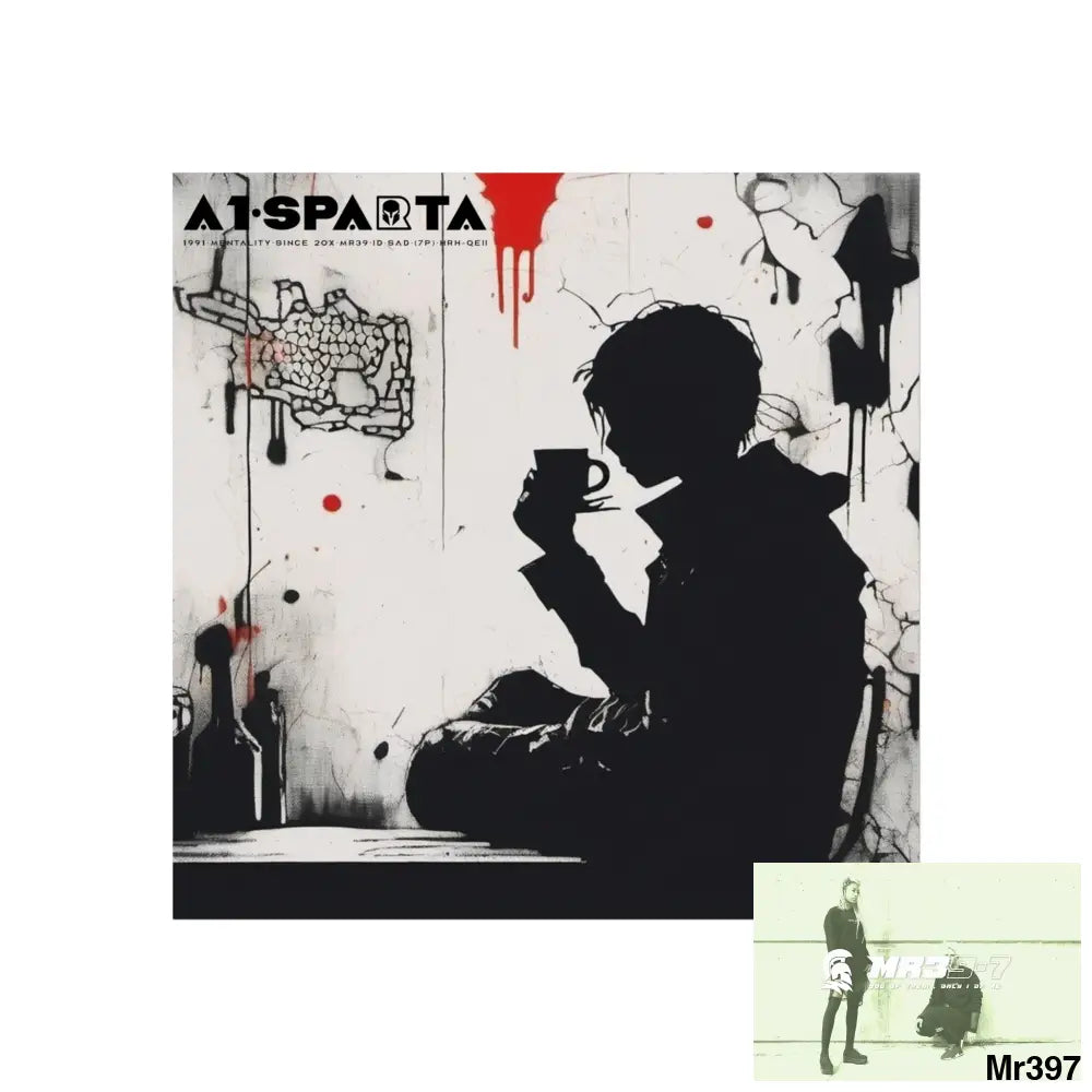 Banksy Style A1Sparta DAHAB GOLD — SCENE 4 Chain Around the Neck no 2 Fine Art Posters 16″ x 16″ / Matte Poster