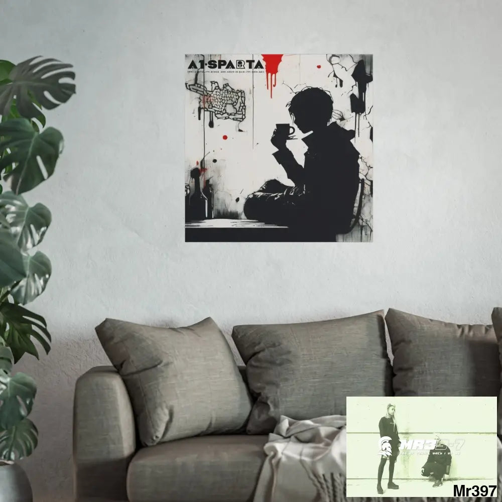 Banksy Style A1Sparta DAHAB GOLD — SCENE 4 Chain Around the Neck no 2 Fine Art Posters Poster