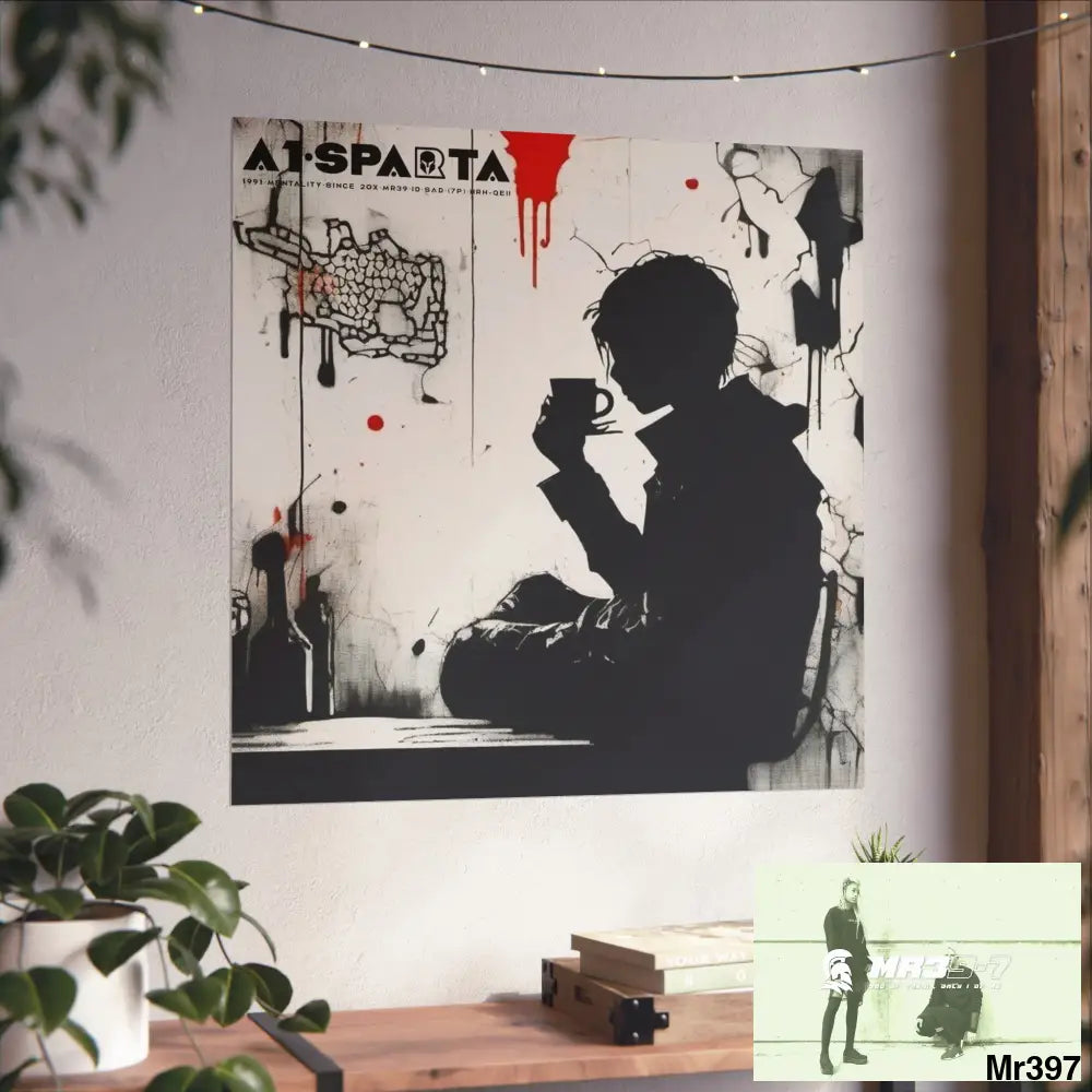 Banksy Style A1Sparta DAHAB GOLD — SCENE 4 Chain Around the Neck no 2 Fine Art Posters Poster