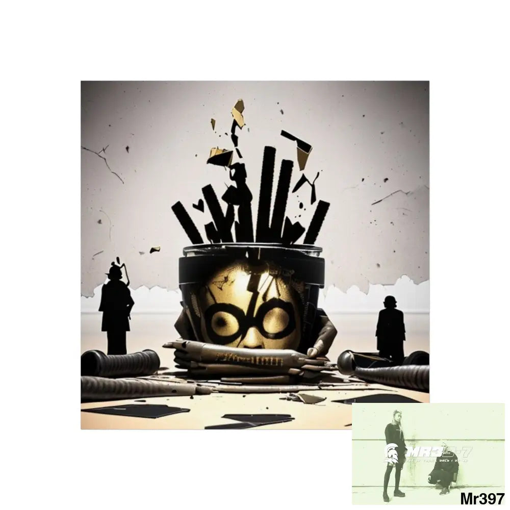 Banksy Style Dahab Gold scene 2 “Breaking the Glasses” no 10 Fine Art Posters 16″ x 16″ / Matte Poster