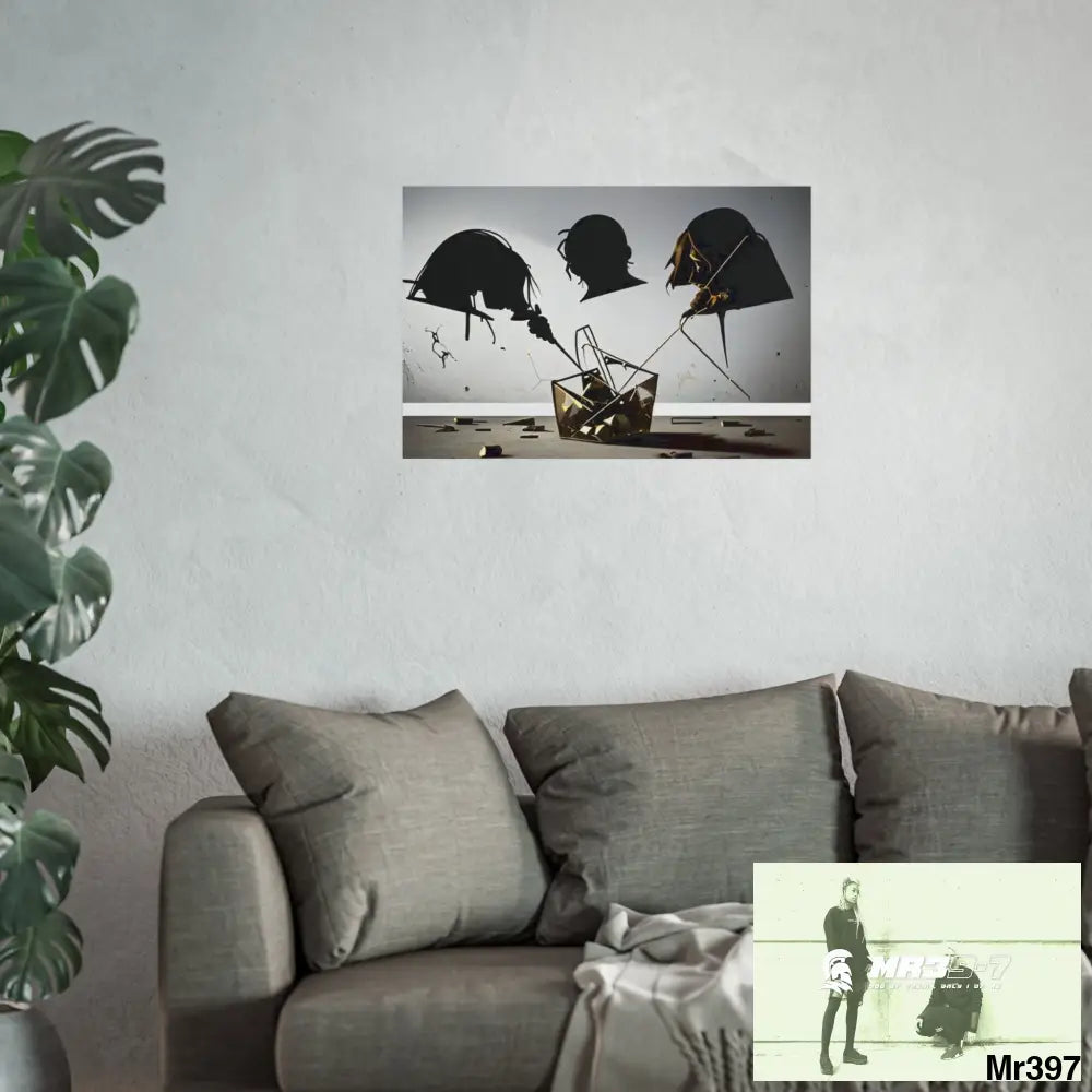 Banksy Style Dahab Gold scene 2 “Breaking the Glasses” no 11 Fine Art Posters Poster