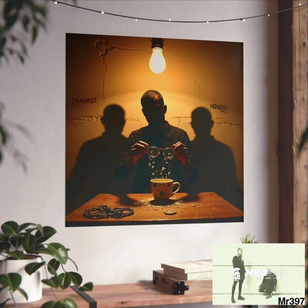 Banksy Style Dahab Gold scene 2 “Breaking the Glasses” no 3 Fine Art Posters Poster