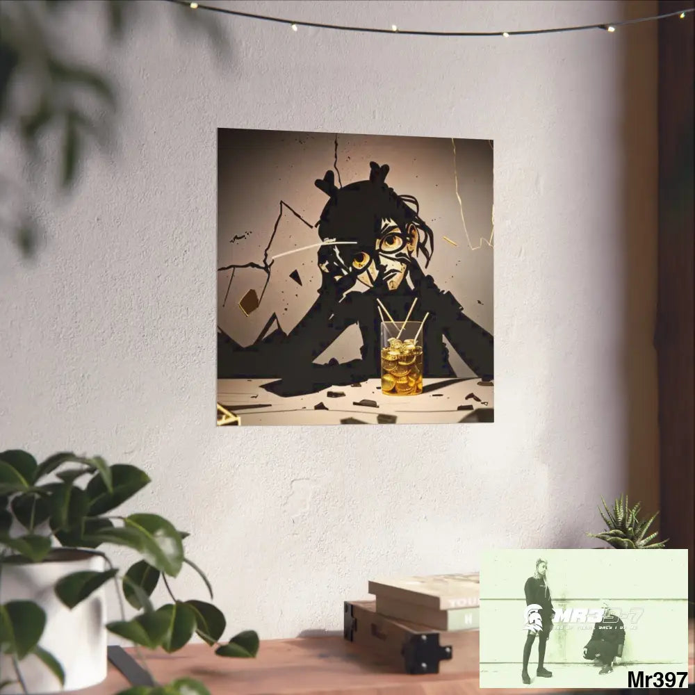 Banksy Style Dahab Gold scene 2 “Breaking the Glasses” no 4 Fine Art Posters Poster