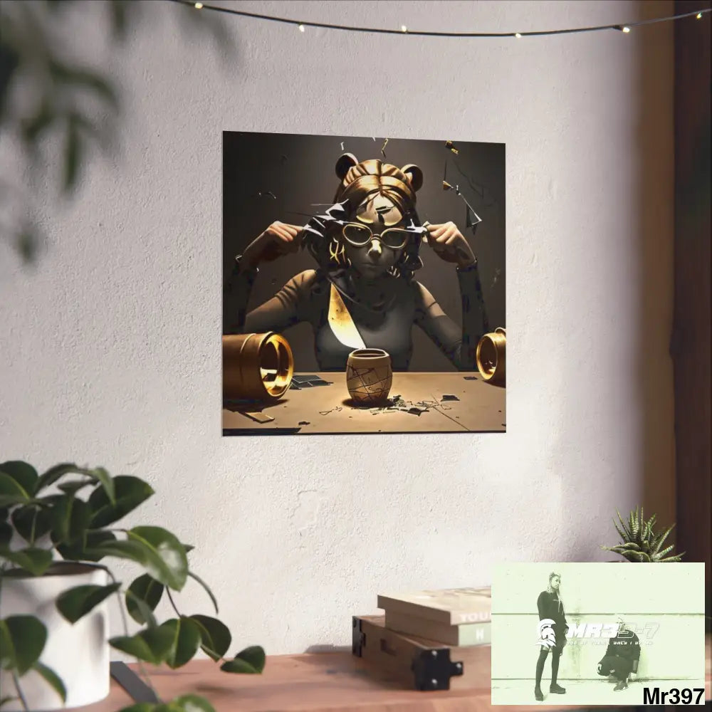 Banksy Style Dahab Gold scene 2 “Breaking the Glasses” no 5 Fine Art Posters Poster