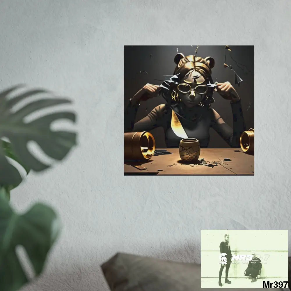 Banksy Style Dahab Gold scene 2 “Breaking the Glasses” no 5 Fine Art Posters Poster