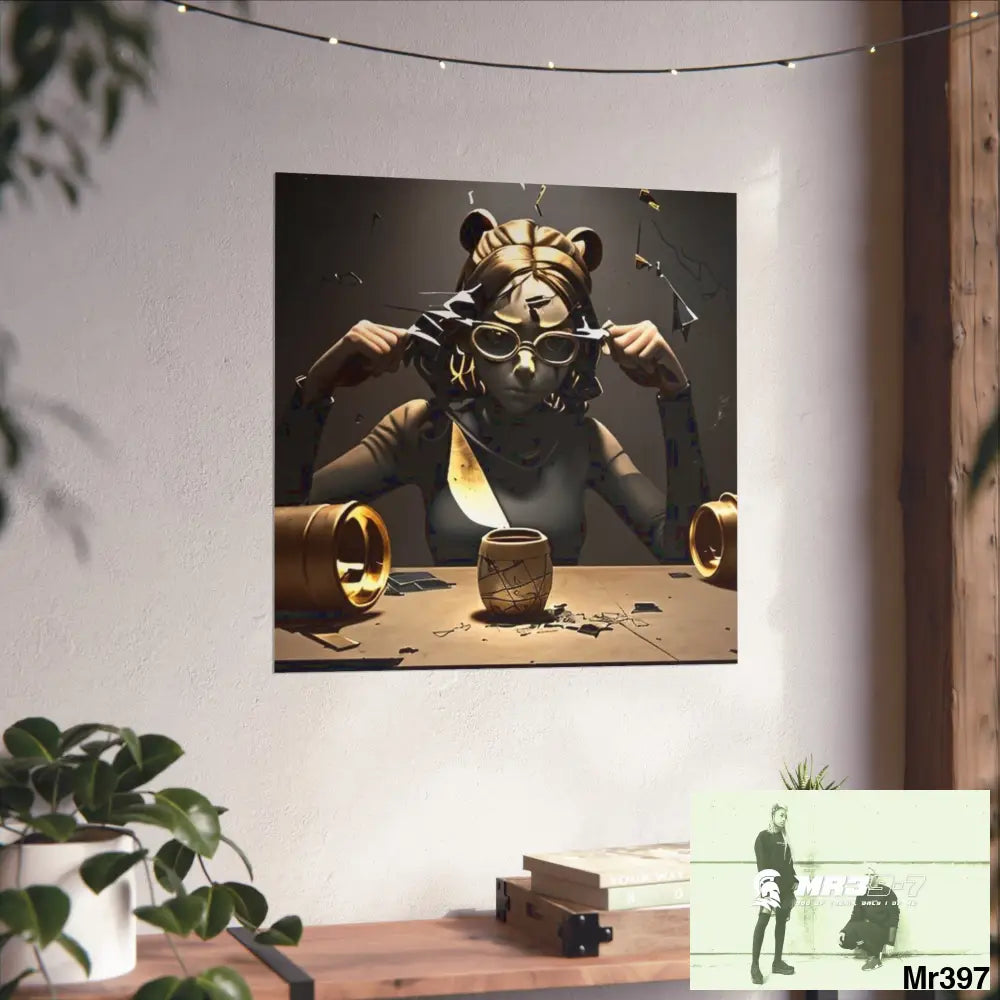 Banksy Style Dahab Gold scene 2 “Breaking the Glasses” no 5 Fine Art Posters Poster