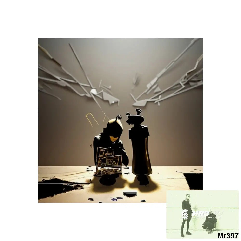 Banksy Style Dahab Gold scene 2 “Breaking the Glasses” no 7 Fine Art Posters 30″ x 30″ / Matte Poster