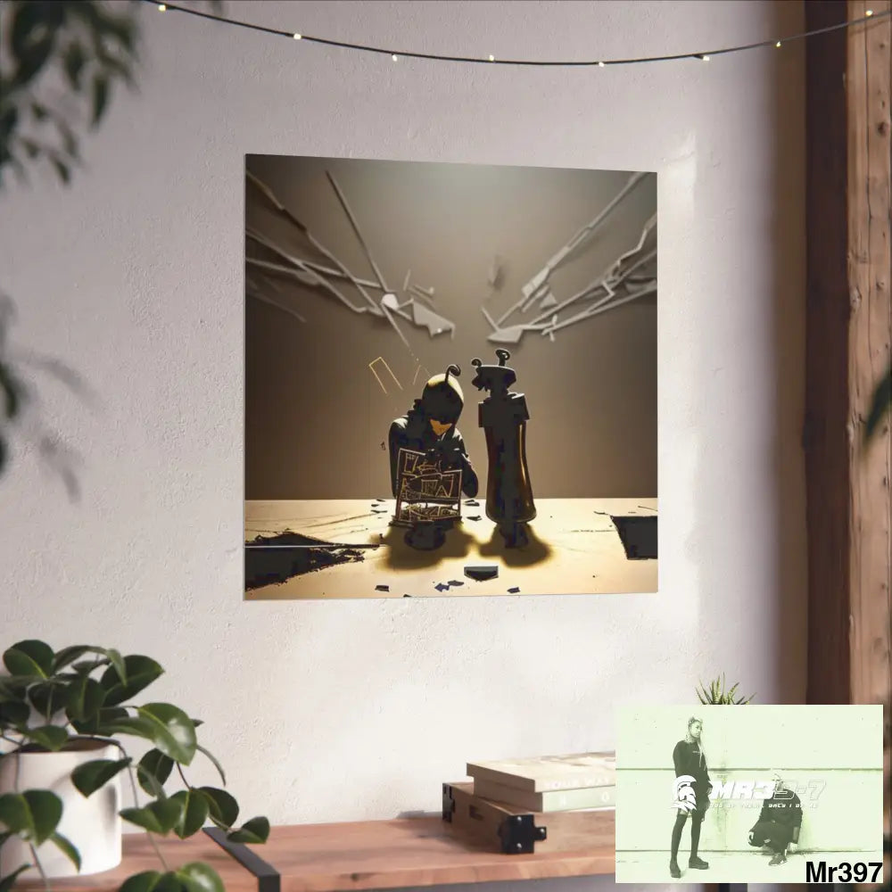 Banksy Style Dahab Gold scene 2 “Breaking the Glasses” no 7 Fine Art Posters Poster
