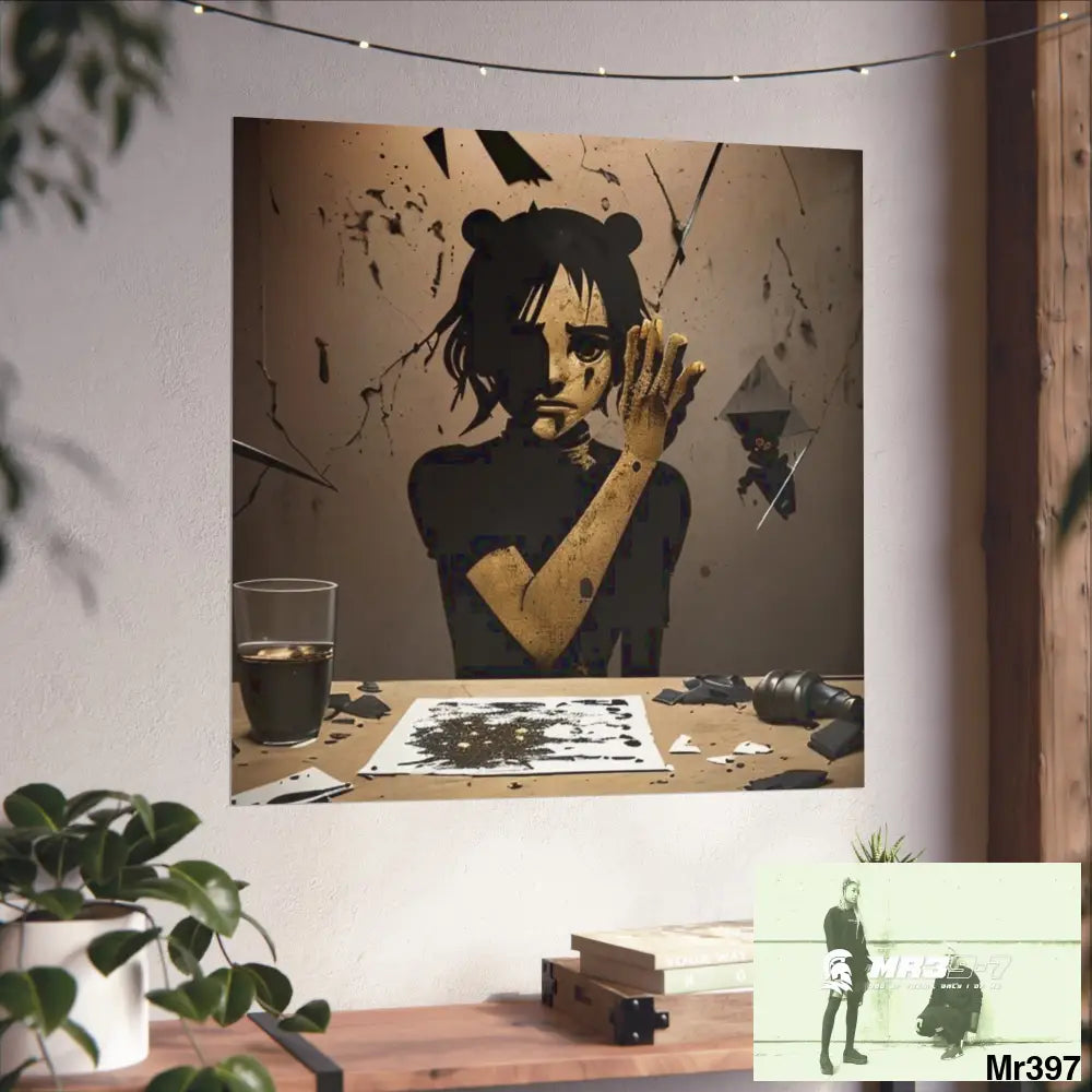 Banksy Style Dahab Gold scene 2 “Breaking the Glasses” no 9 Fine Art Posters Poster