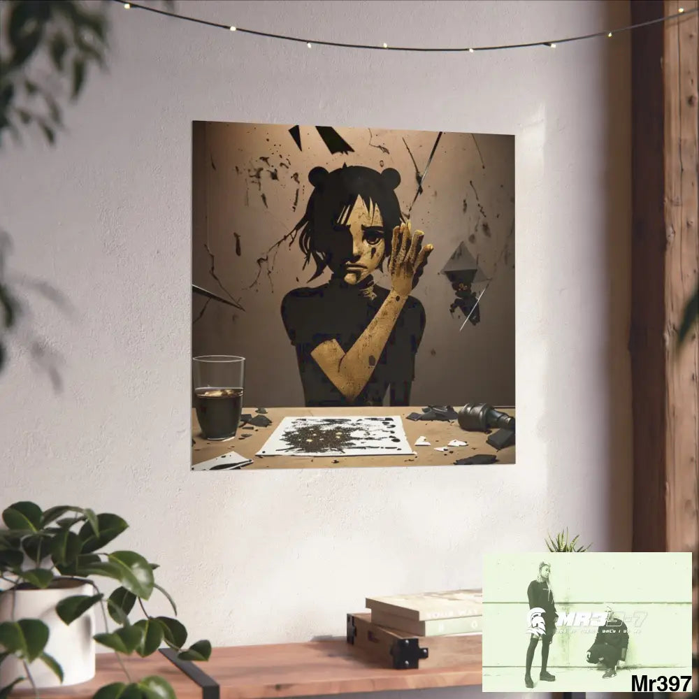 Banksy Style Dahab Gold scene 2 “Breaking the Glasses” no 9 Fine Art Posters Poster