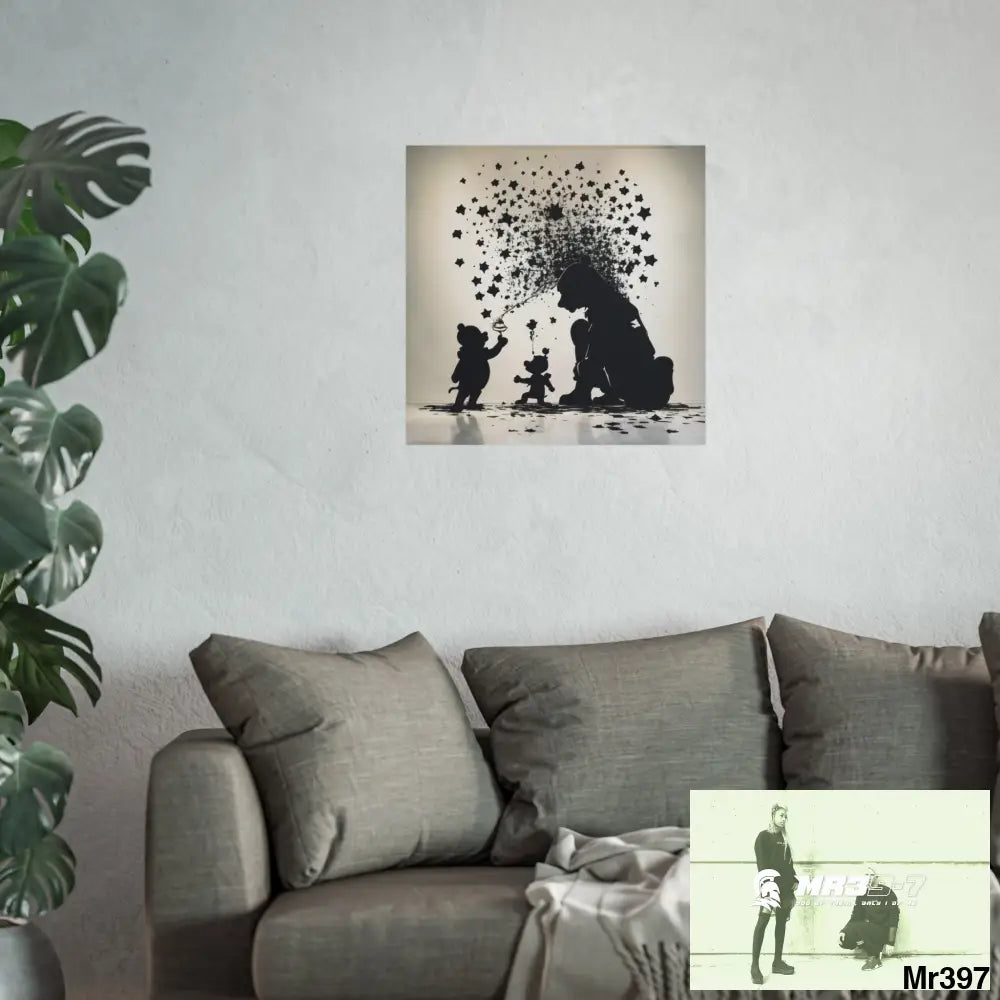 Banksy Style DAHAB GOLD — SCENE 3 “Filling the Tigger Cup” no 3 Fine Art Posters Poster