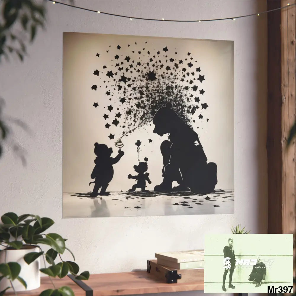 Banksy Style DAHAB GOLD — SCENE 3 “Filling the Tigger Cup” no 3 Fine Art Posters Poster