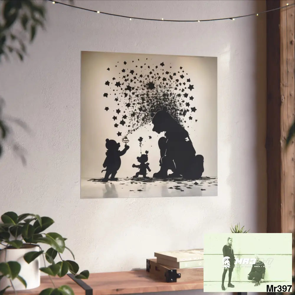 Banksy Style DAHAB GOLD — SCENE 3 “Filling the Tigger Cup” no 3 Fine Art Posters Poster