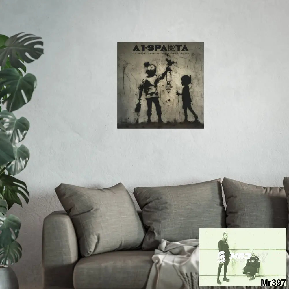 Banksy Style DAHAB GOLD — SCENE 4 Chain Around the Neck no 4 Fine Art Posters Poster