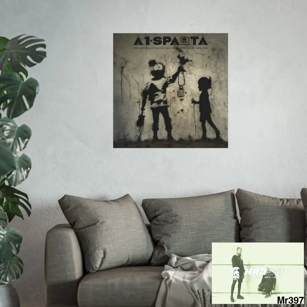 Banksy Style DAHAB GOLD — SCENE 4 Chain Around the Neck no 4 Fine Art Posters Poster