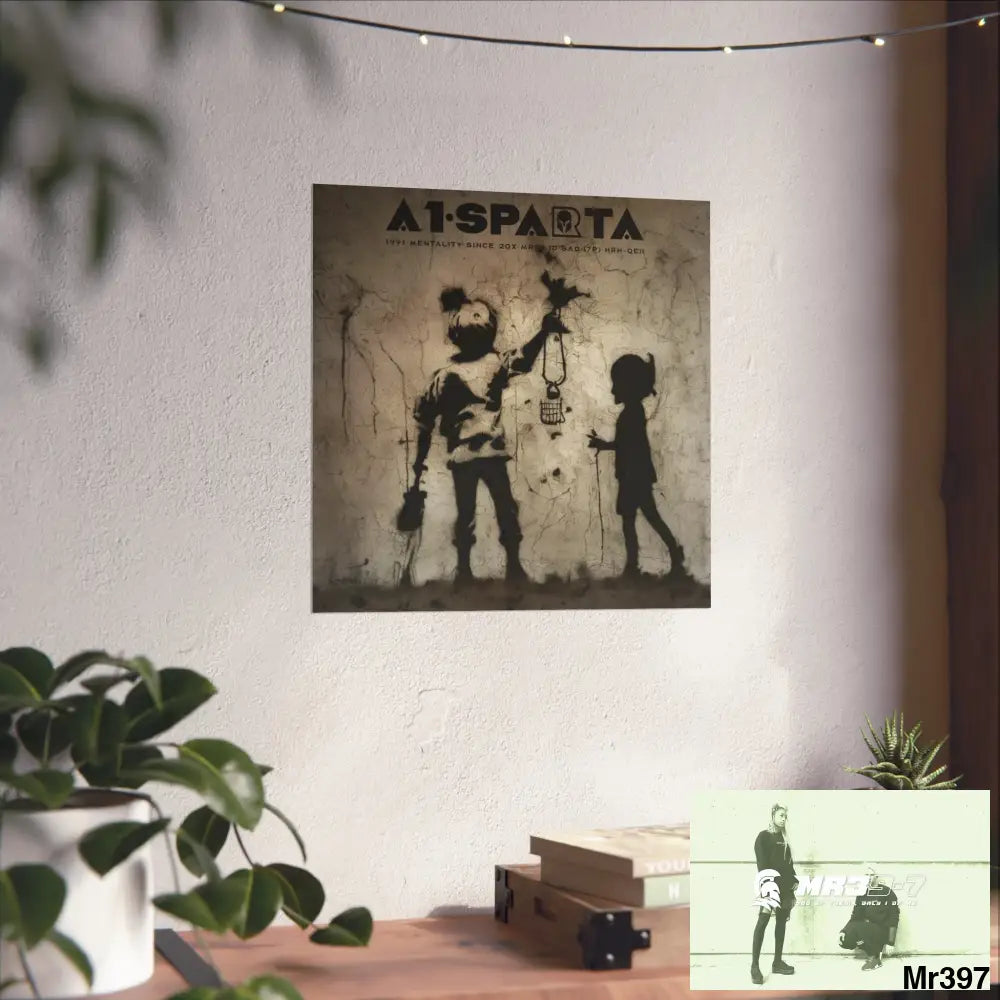 Banksy Style DAHAB GOLD — SCENE 4 Chain Around the Neck no 4 Fine Art Posters Poster