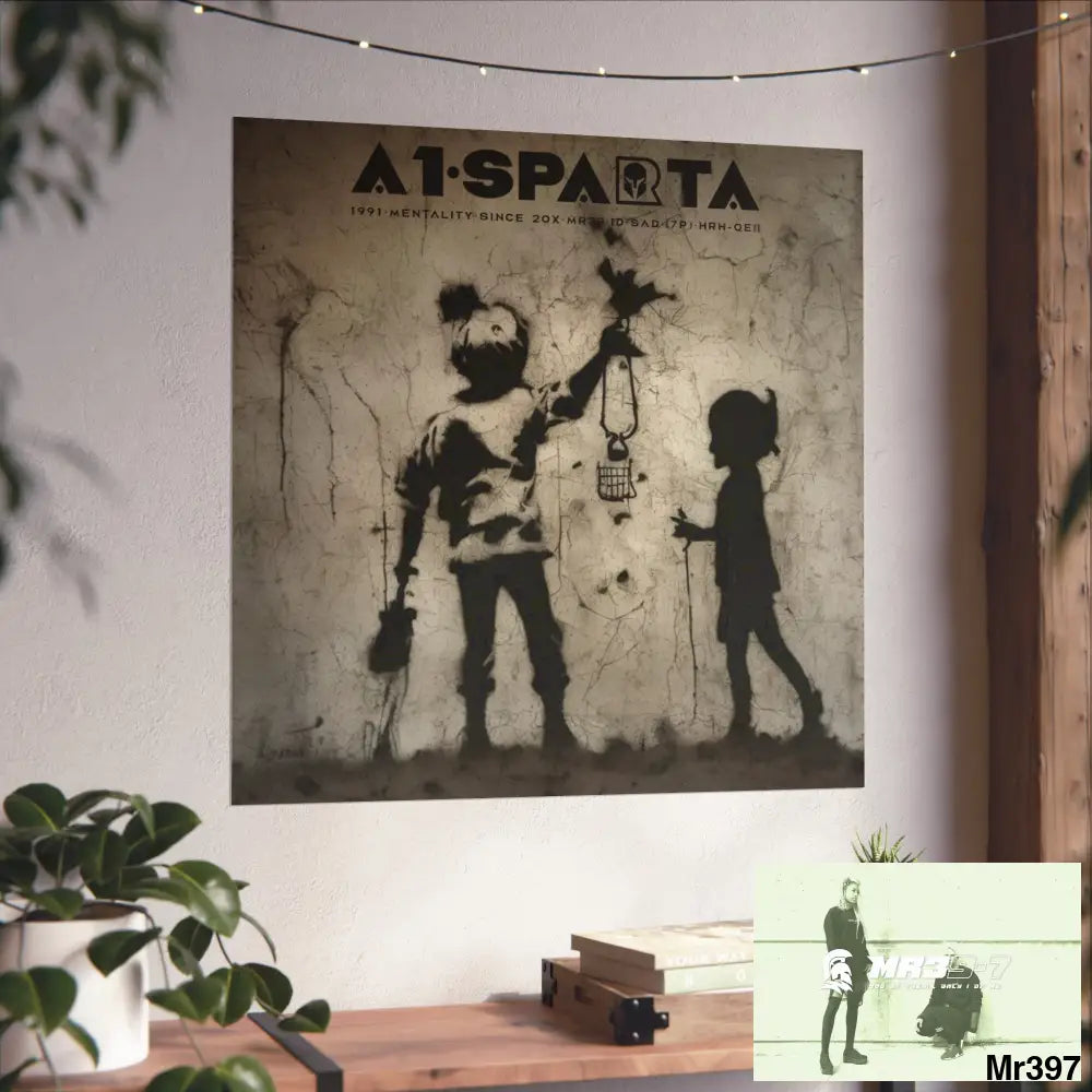 Banksy Style DAHAB GOLD — SCENE 4 Chain Around the Neck no 4 Fine Art Posters Poster