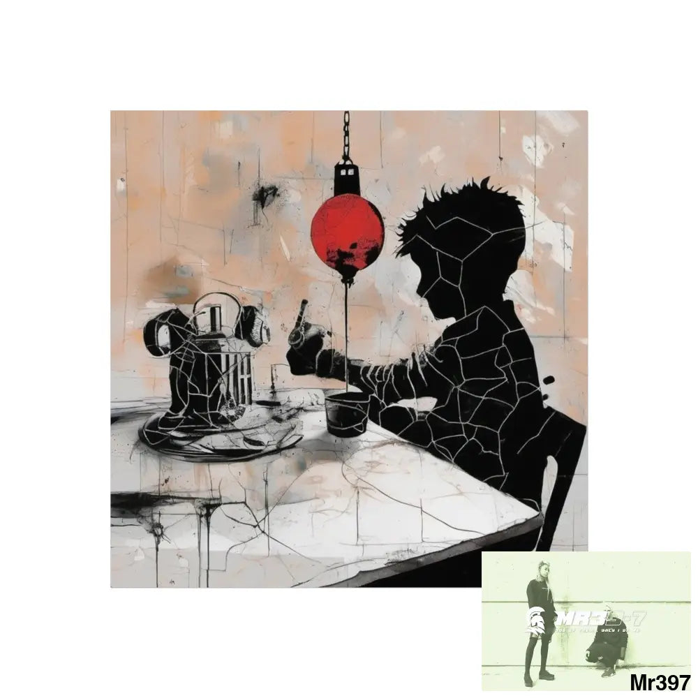 Banksy Style DAHAB GOLD — SCENE 4 Chain Around the Neckno 1 Fine Art Posters 30″ x 30″ / Matte Poster