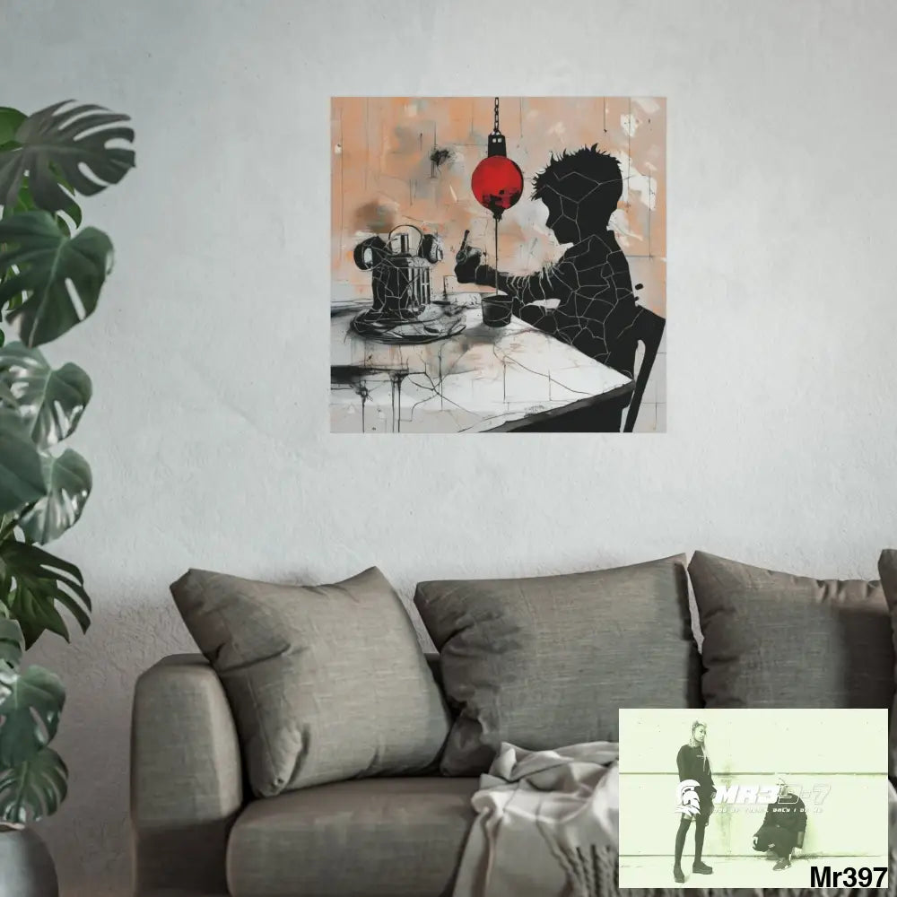 Banksy Style DAHAB GOLD — SCENE 4 Chain Around the Neckno 1 Fine Art Posters Poster