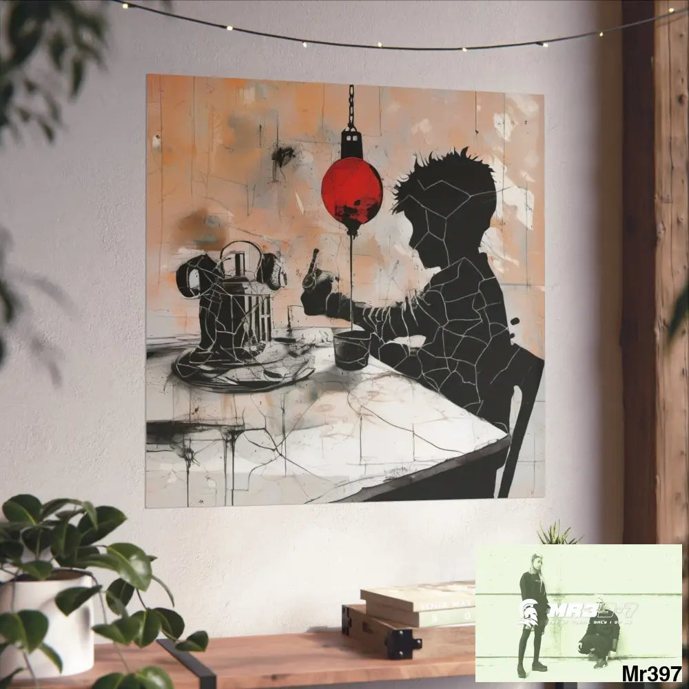 Banksy Style DAHAB GOLD — SCENE 4 Chain Around the Neckno 1 Fine Art Posters Poster