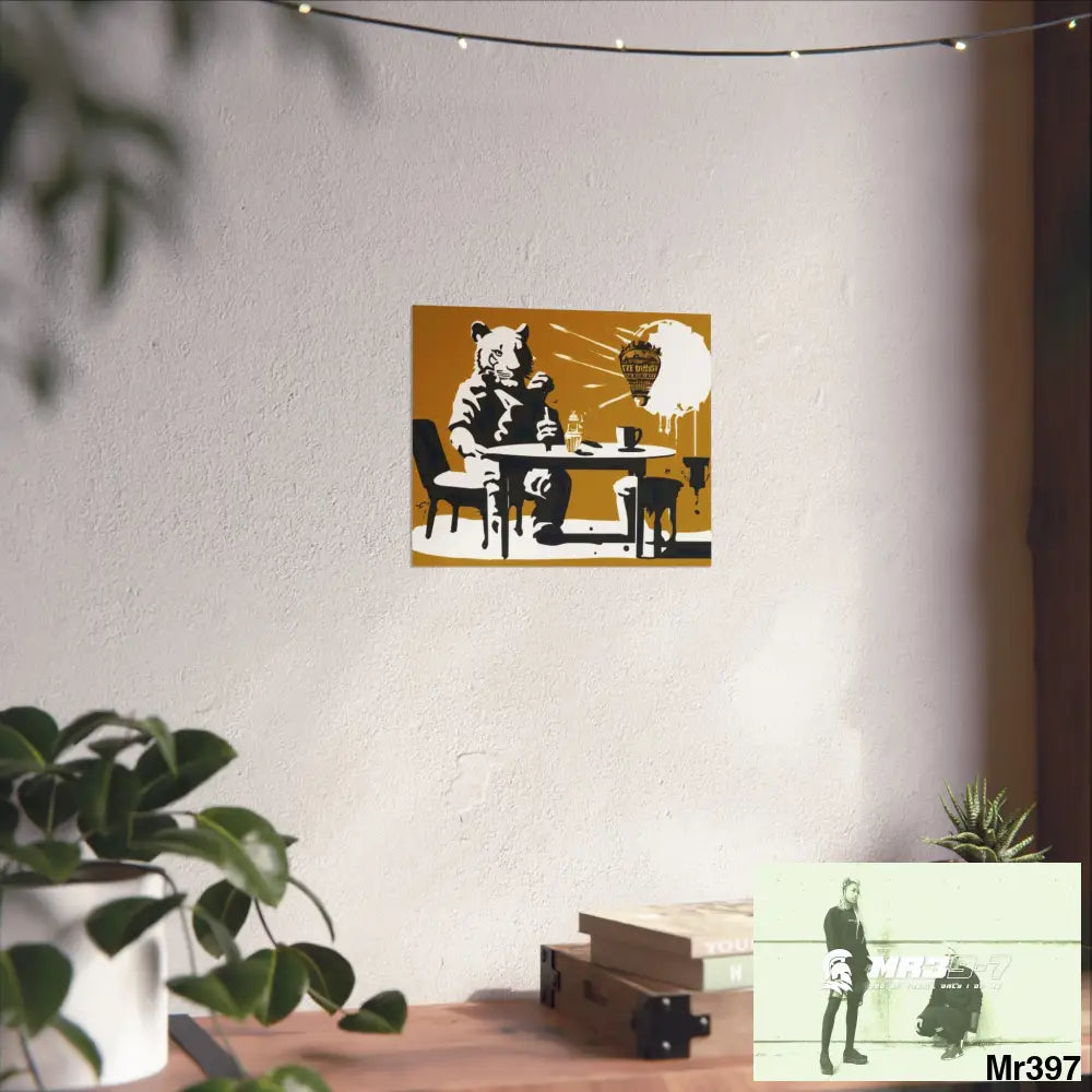 Banksy Style DAHAB GOLD SCENE 7“The Table Test – The Cup The Penny The Chain & The Instructions” no 1 Fine Art Posters