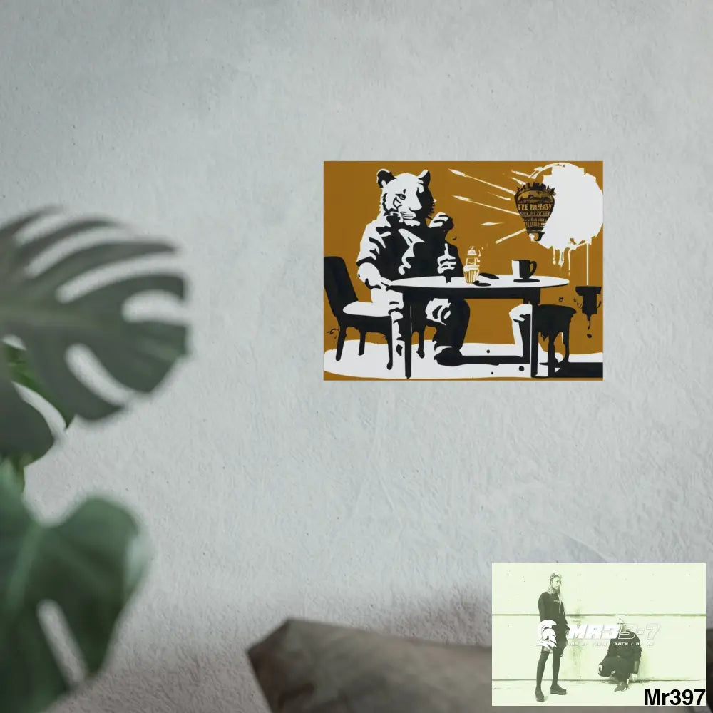 Banksy Style DAHAB GOLD SCENE 7“The Table Test – The Cup The Penny The Chain & The Instructions” no 1 Fine Art Posters