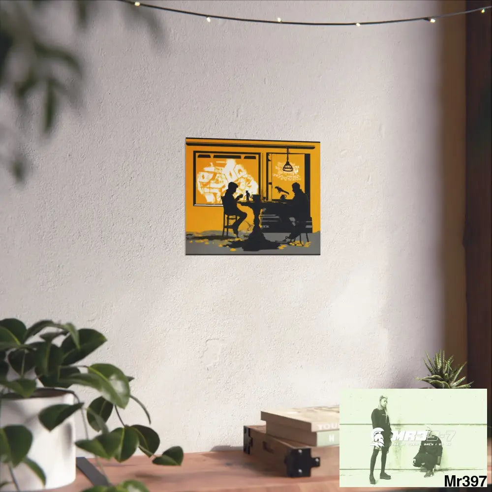 Banksy Style DAHAB GOLD SCENE 7“The Table Test – The Cup The Penny The Chain & The Instructions” no 2 Fine Art Posters
