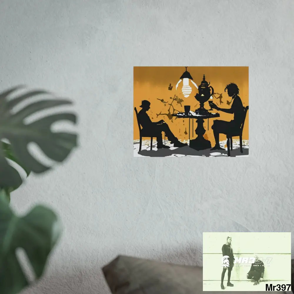 Banksy Style DAHAB GOLD SCENE 7“The Table Test – The Cup The Penny The Chain & The Instructions” no 3 Fine Art Posters
