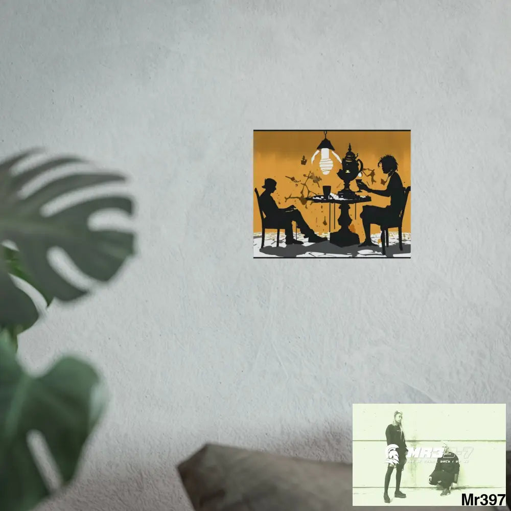 Banksy Style DAHAB GOLD SCENE 7“The Table Test – The Cup The Penny The Chain & The Instructions” no 3 Fine Art Posters
