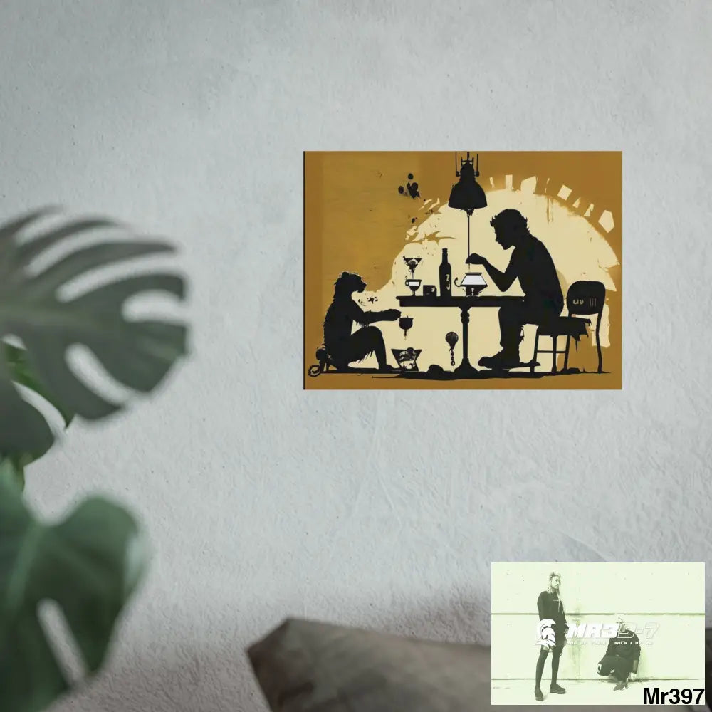 Banksy Style DAHAB GOLD SCENE 7“The Table Test – The Cup The Penny The Chain & The Instructions” no 4 Fine Art Posters