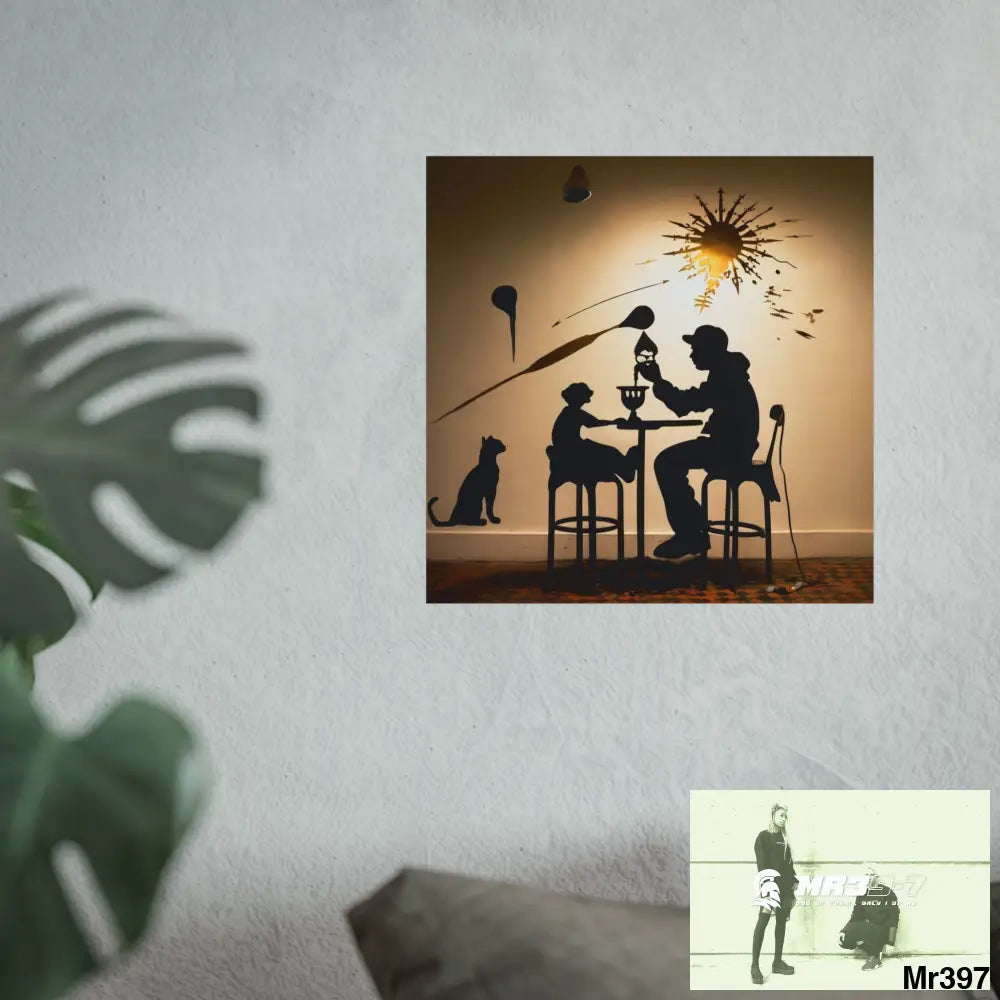 Banksy Style DAHAB GOLD SCENE 7“The Table Test – The Cup The Penny The Chain & The Instructions” no 5 Fine Art Posters