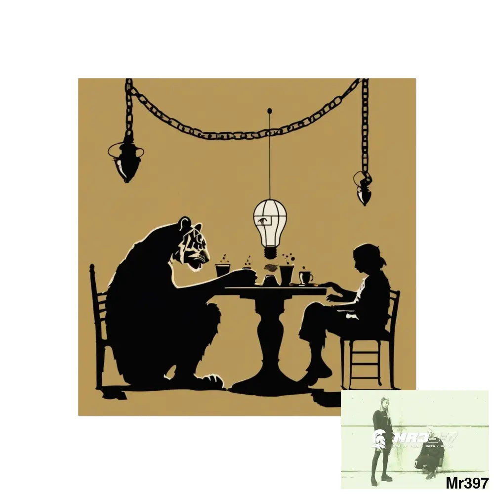 Banksy Style DAHAB GOLD SCENE 7“The Table Test – The Cup The Penny The Chain & The Instructions” no 7 Fine Art Posters