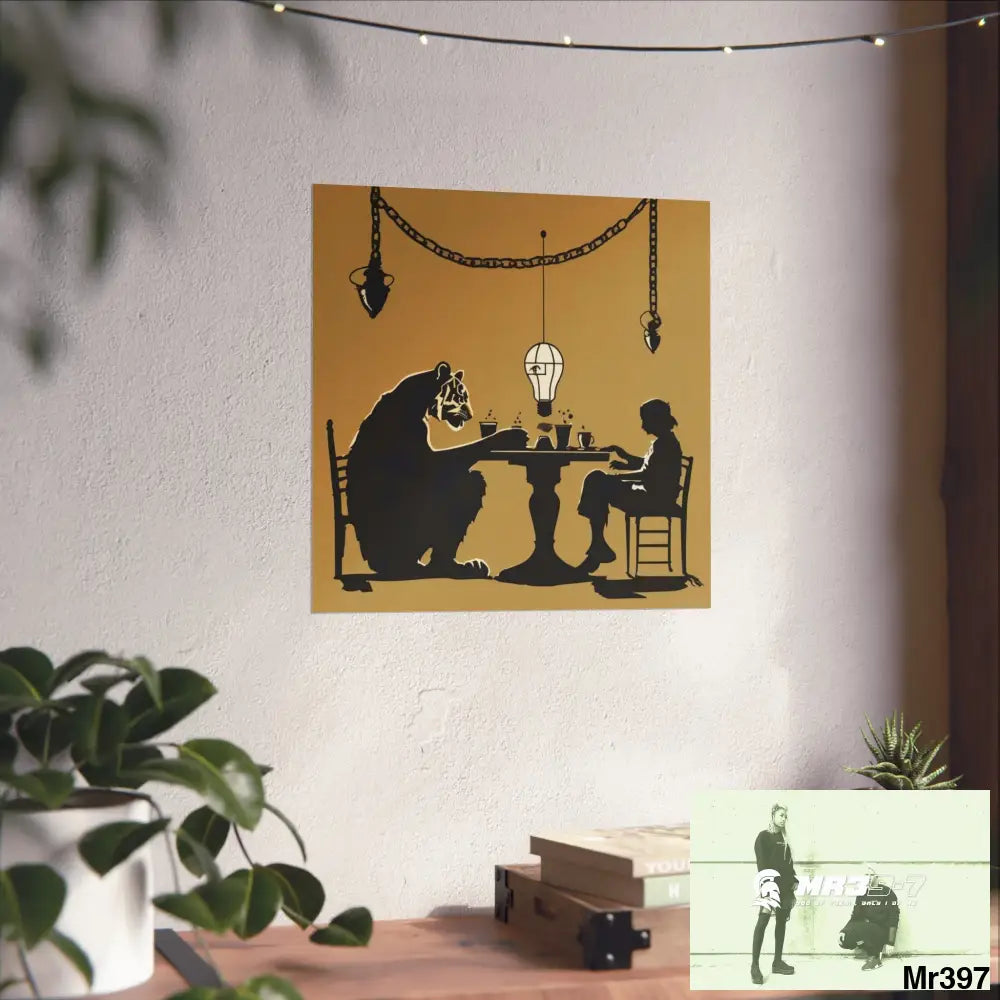 Banksy Style DAHAB GOLD SCENE 7“The Table Test – The Cup The Penny The Chain & The Instructions” no 7 Fine Art Posters