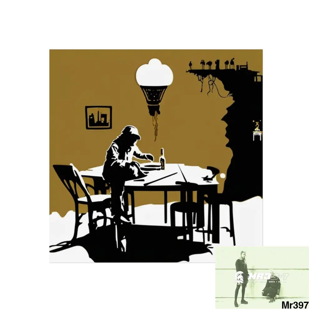 Banksy Style DAHAB GOLD SCENE 8 “The Suitcase The Saws The Rope The Goodbye The Break no 2 Fine Art Posters 16″ x 16″