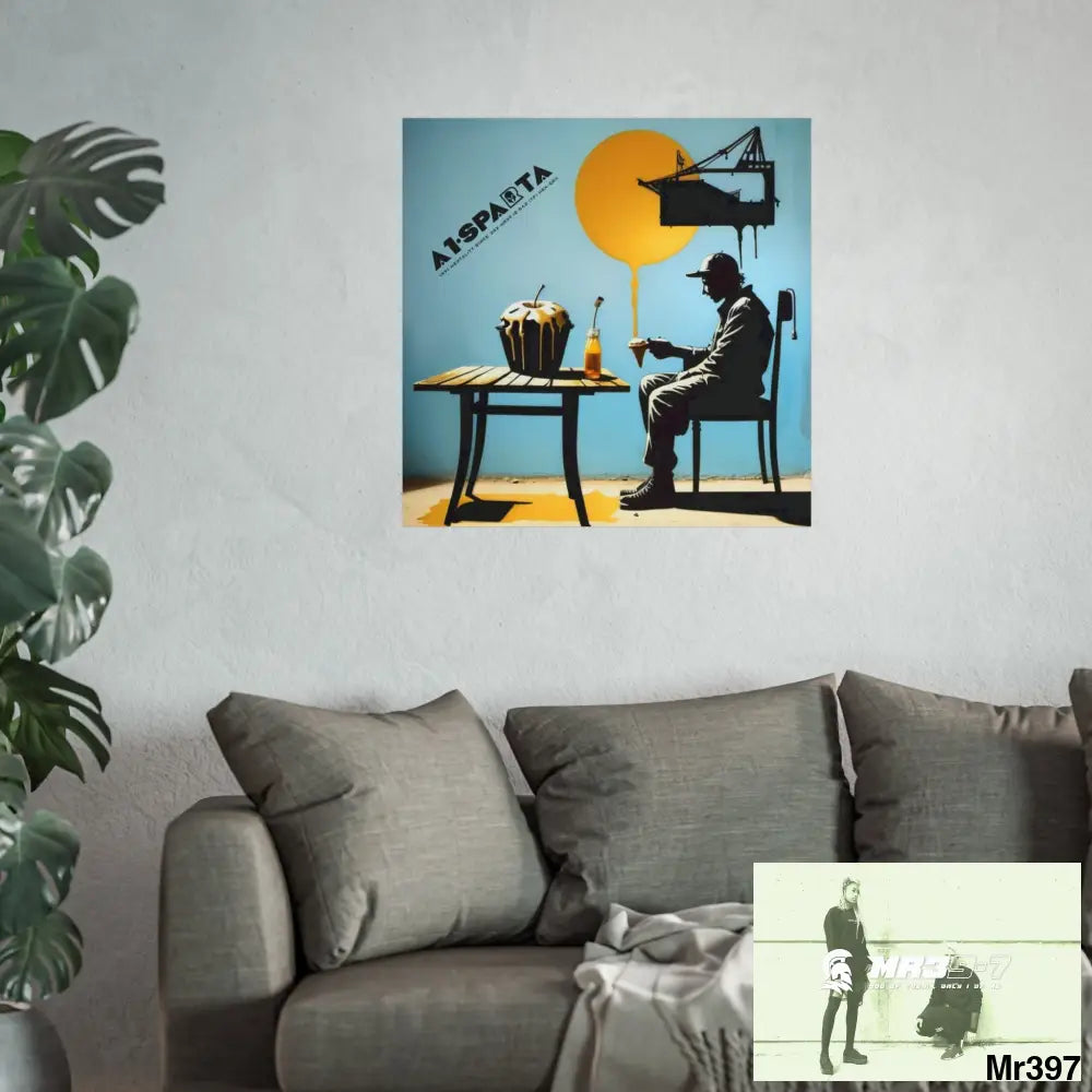 Banksy Style DAHAB GOLD SCENE 8 “The Suitcase The Saws The Rope The Goodbye The Break no 4 Fine Art Posters Poster