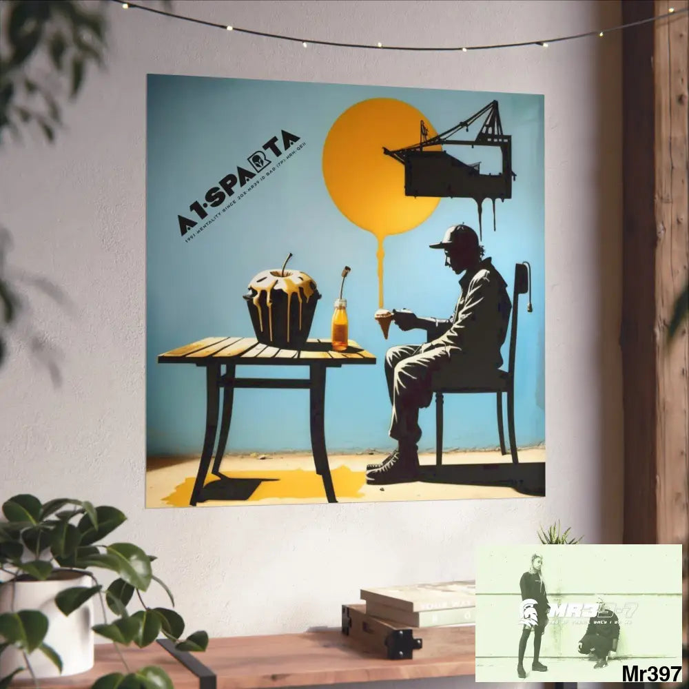 Banksy Style DAHAB GOLD SCENE 8 “The Suitcase The Saws The Rope The Goodbye The Break no 4 Fine Art Posters Poster