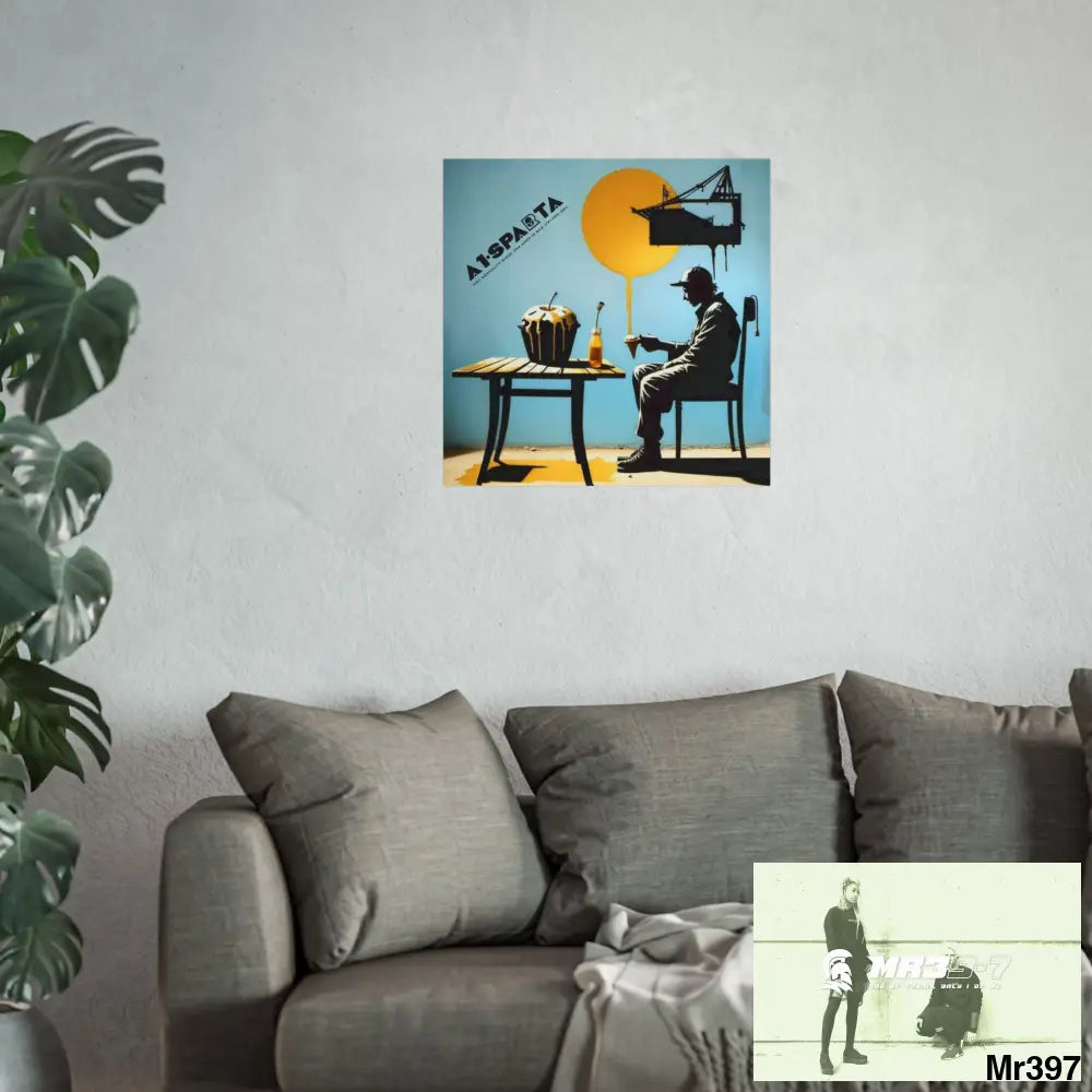 Banksy Style DAHAB GOLD SCENE 8 “The Suitcase The Saws The Rope The Goodbye The Break no 4 Fine Art Posters Poster