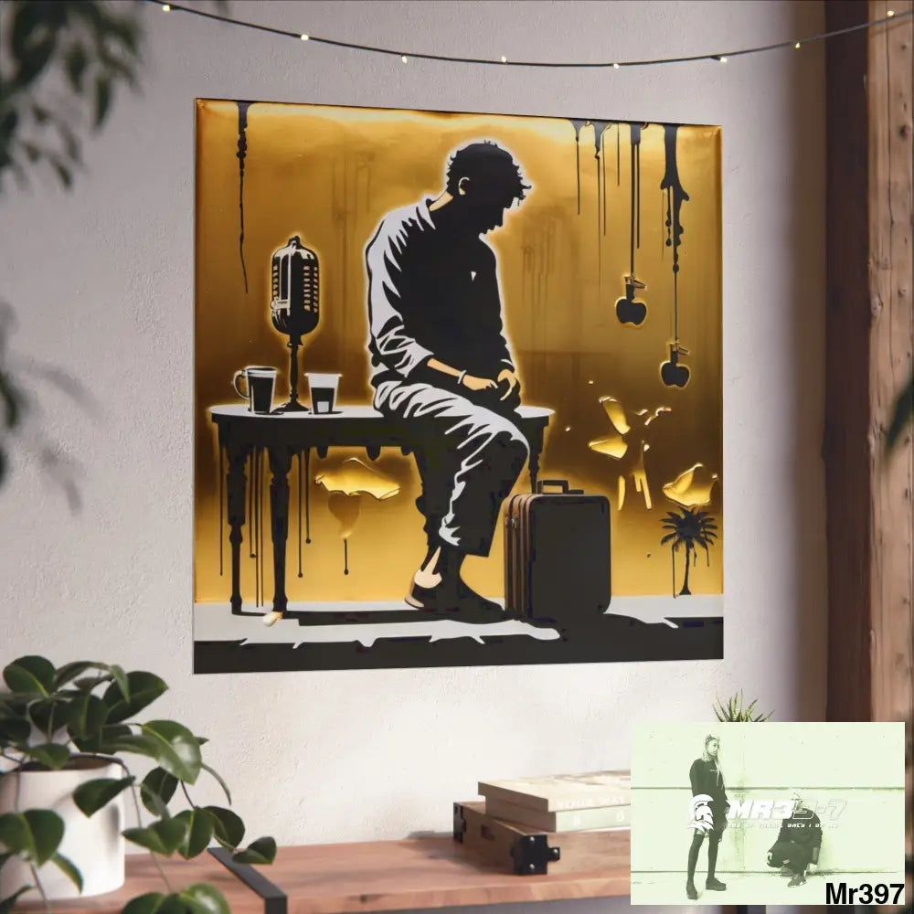 Banksy Style DAHAB GOLD SCENE 8 “The Suitcase The Saws The Rope The Goodbye The Break no 6 Fine Art Posters Poster