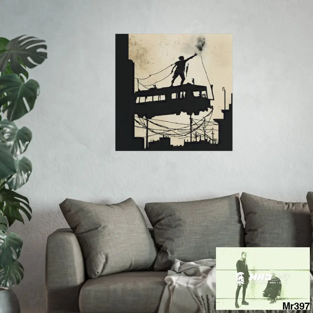 Banksy Style DAHAB GOLD SCENE 9“THE BREAK → THE HIGH MAST → THE JUMP → THE POLICE STATION ROOF”no 3 Fine Art Posters