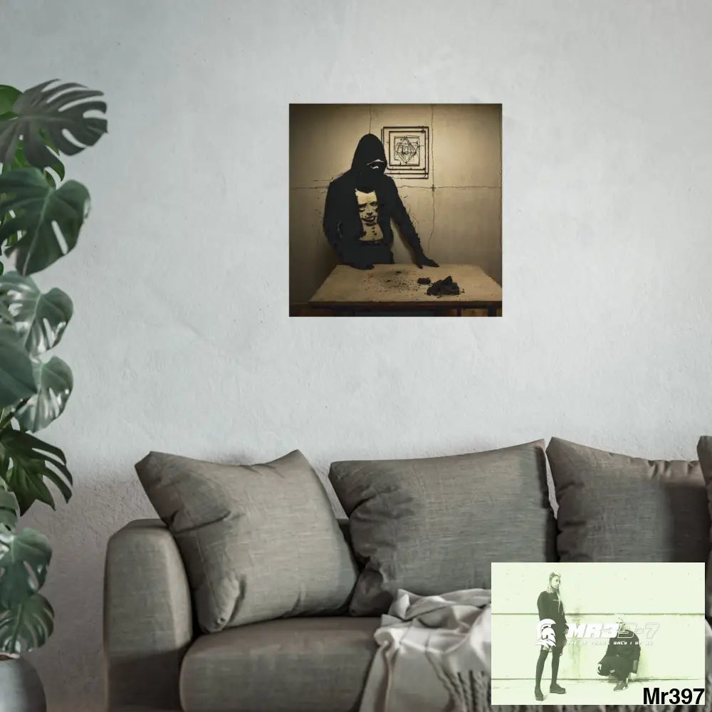 Banksy Style DAHAB GOLD —Writing the Instructions No 1 Fine Art Posters Poster