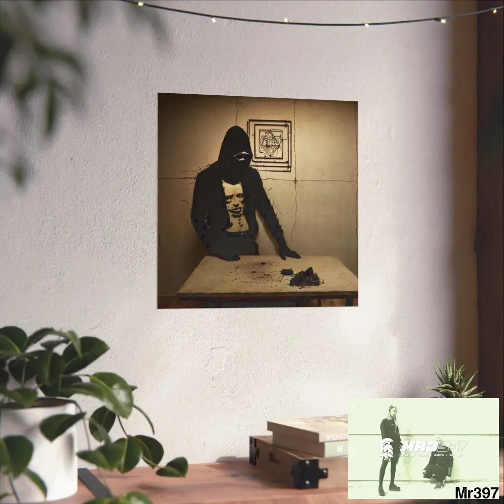 Banksy Style DAHAB GOLD —Writing the Instructions No 1 Fine Art Posters Poster