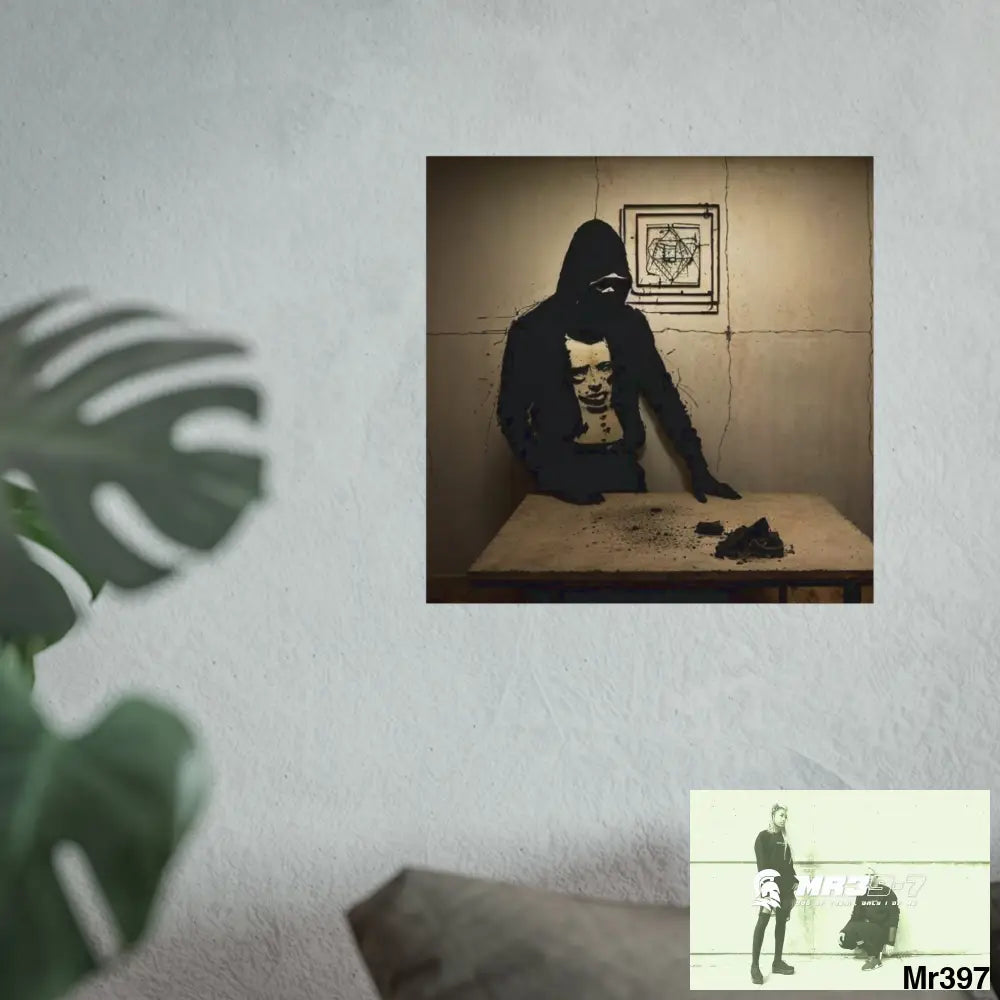 Banksy Style DAHAB GOLD —Writing the Instructions No 1 Fine Art Posters Poster