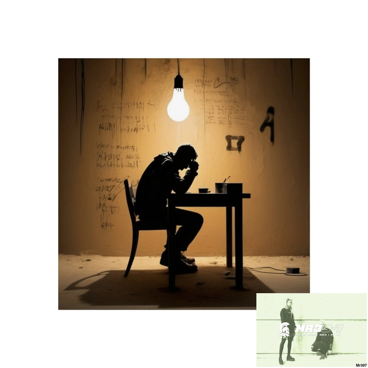 Banksy Style DAHAB GOLD —Writing the Instructions No 2 Fine Art Posters 16″ x 16″ / Matte Poster