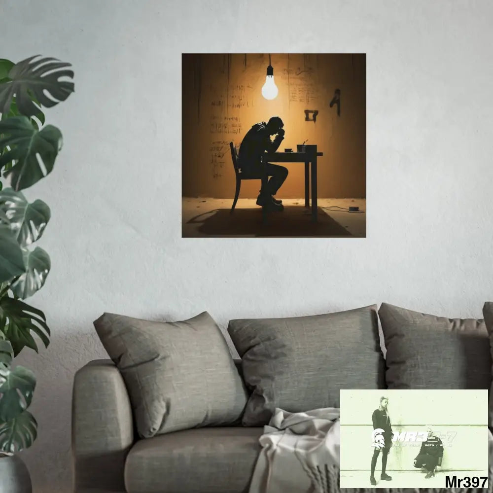 Banksy Style DAHAB GOLD —Writing the Instructions No 2 Fine Art Posters Poster