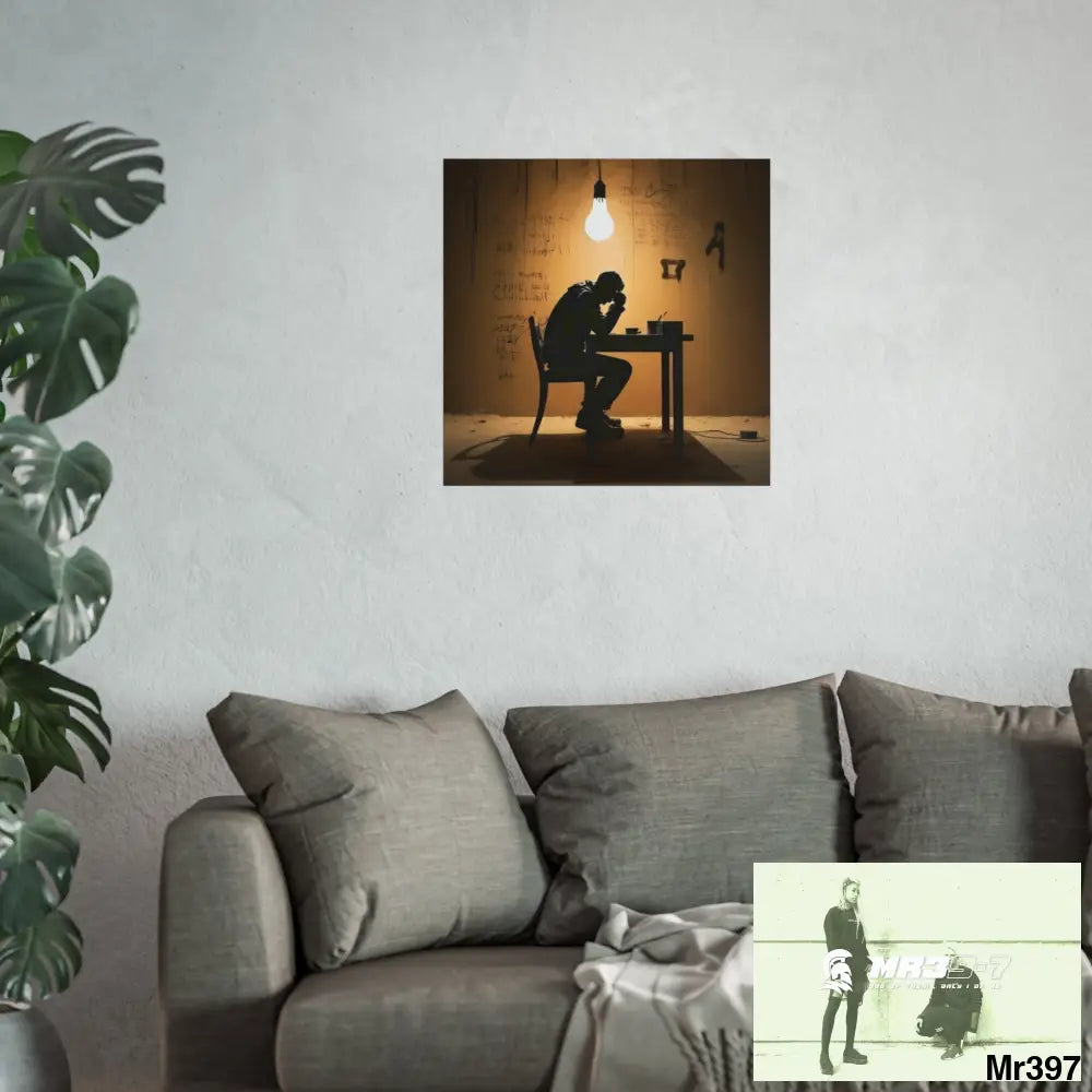 Banksy Style DAHAB GOLD —Writing the Instructions No 2 Fine Art Posters Poster