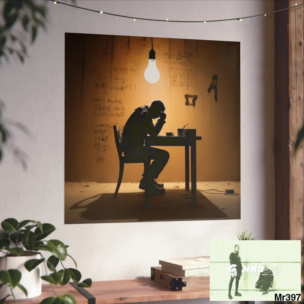 Banksy Style DAHAB GOLD —Writing the Instructions No 2 Fine Art Posters Poster