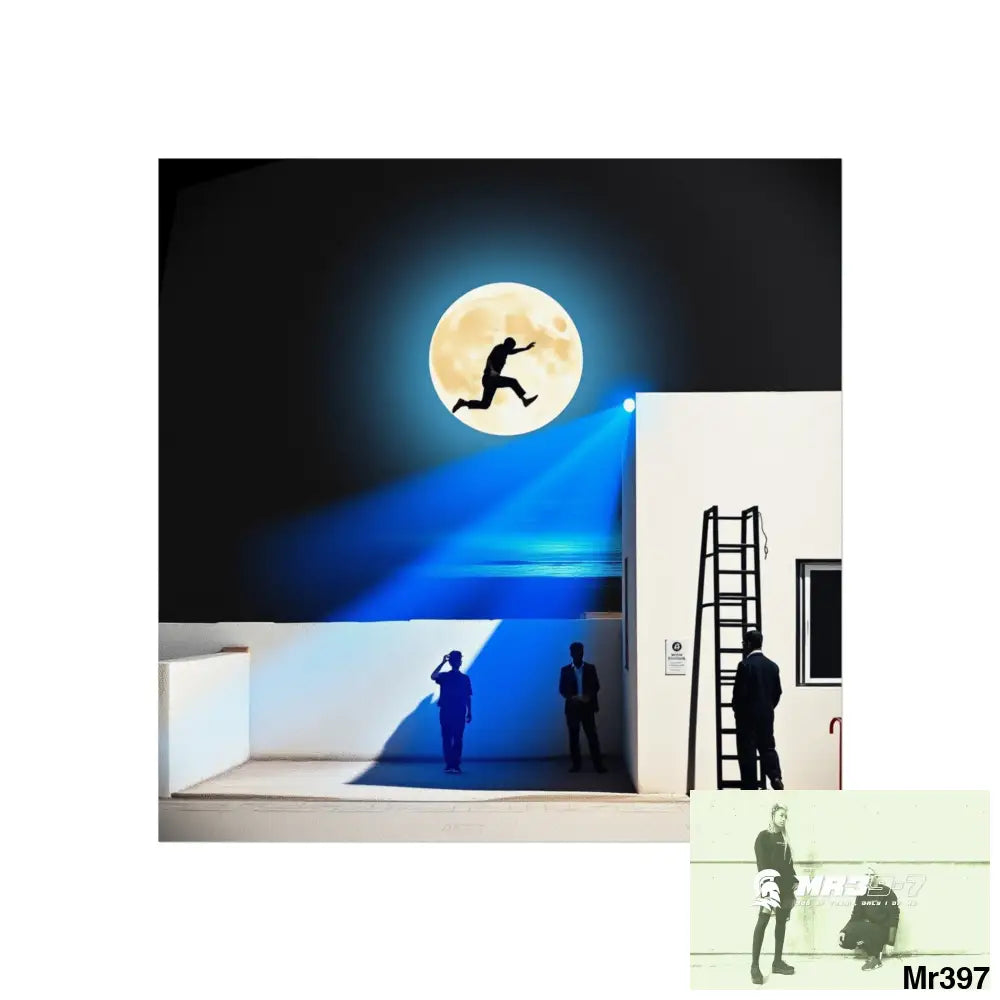 Banksy Style Escape - Break the cycle of death Dahab Egypt no 1 Fine Art Posters 24″ x 24″ / Matte Poster