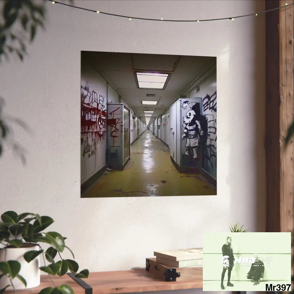 Banksy Style Escape from Hergest Assassination fail Nov -Dec 2013 no 14 Fine Art Posters Poster